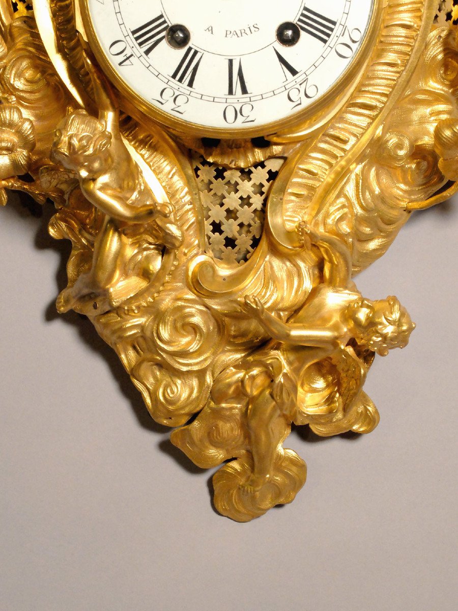Louis XV Cartel By Aubert, Valet De Chambre And Watchmaker To The King, Circa 1750-photo-2