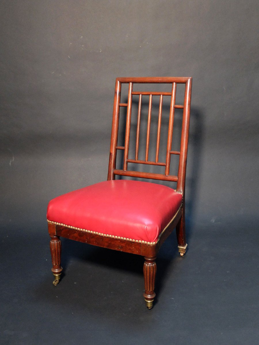 Japanese Fireside Chair From The Restoration Period