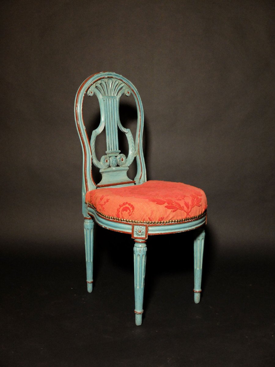 Pair Of Louis XVI Lyre Chairs-photo-1