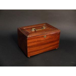 Solid Mahogany Box From The Restoration Period