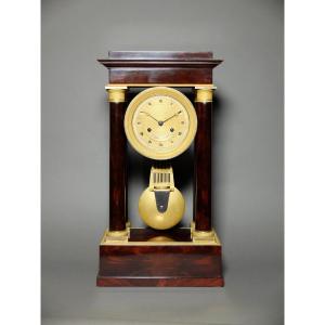 Empire Regulator Clock In Mahogany - Early 19th Century