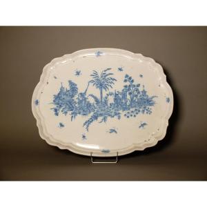 Large Chinese Tray - Moustiers, 18th Century