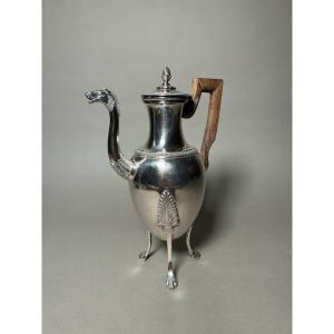 Verseuse empire en argent massif par Sixte-Simon RION