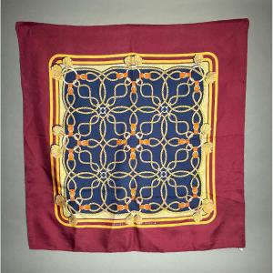 Carré Hermès en soie, motif aux cordes