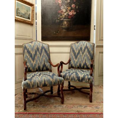 Pair Of Armchairs Louis XIV Period