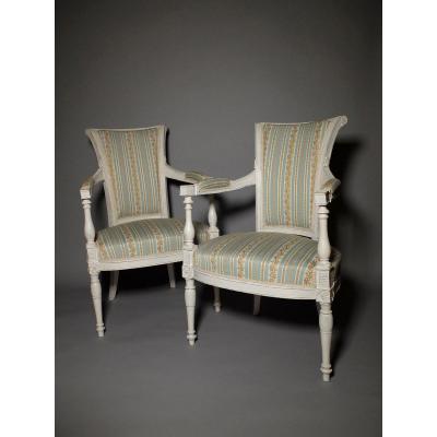 Pair Of Directoire Period Armchairs