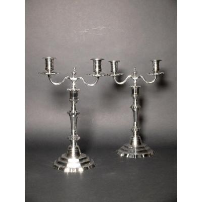 Pair Of Candelabra Forming Ends Of A Table - 18th Century