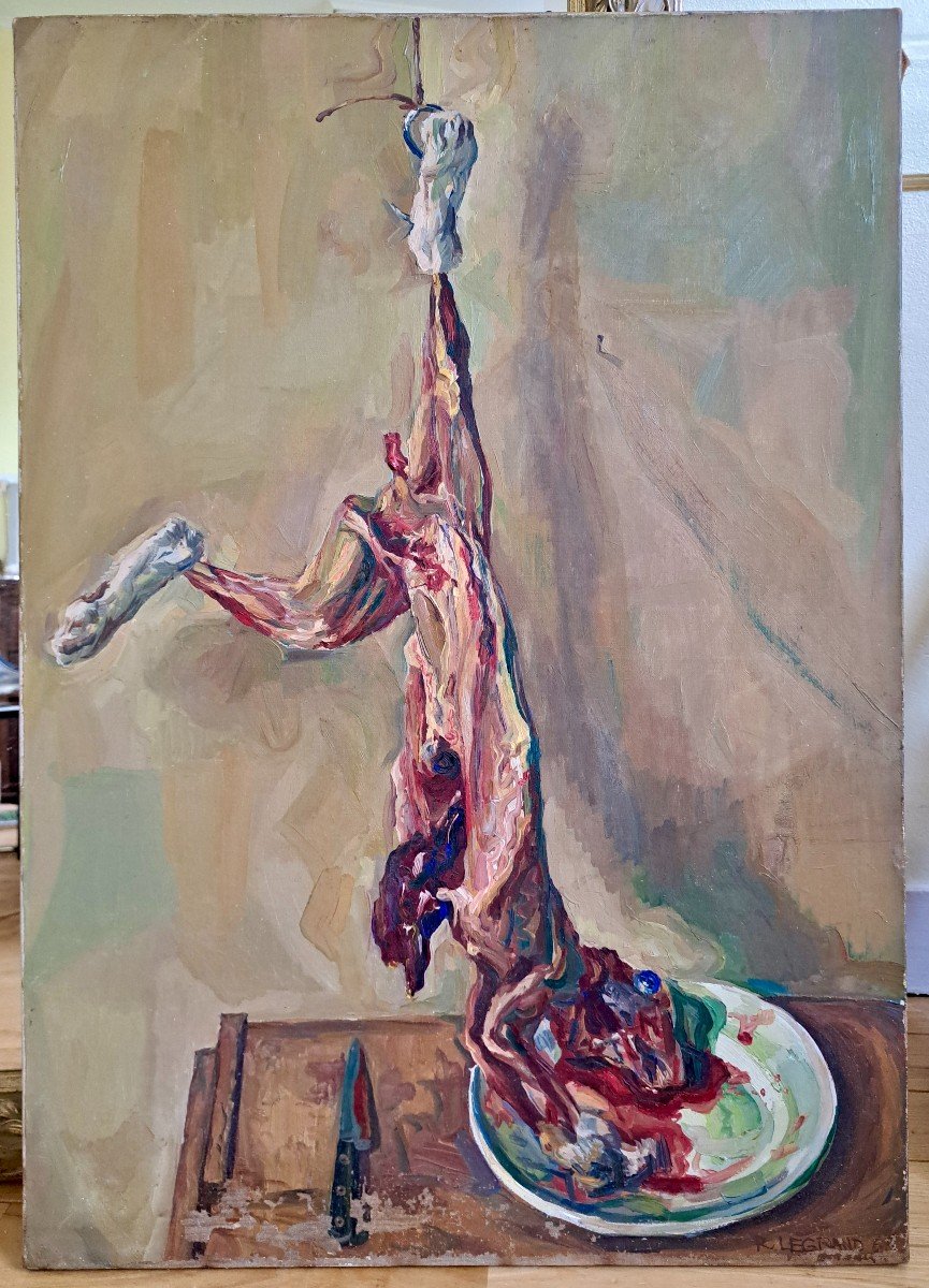 Still Life Portrait Of A Butcher Skinned Rabbit