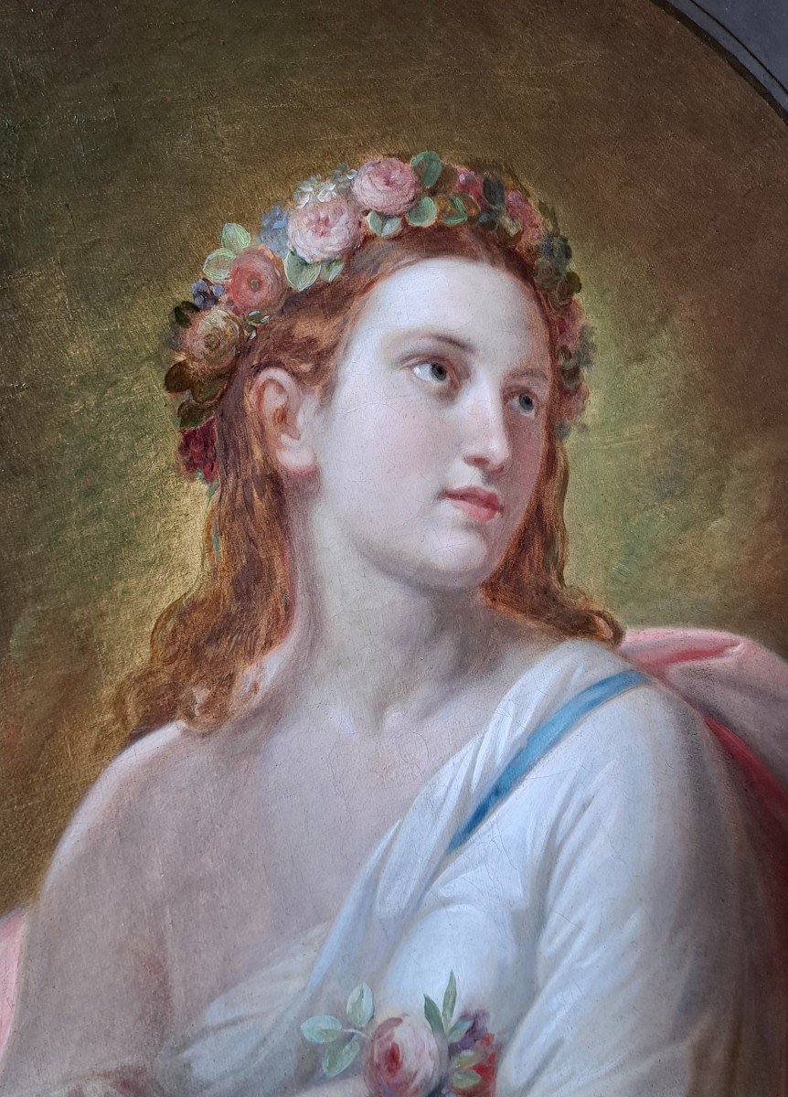 Natale Carta (messina 1790-1884) “ariane” Italian School -photo-1