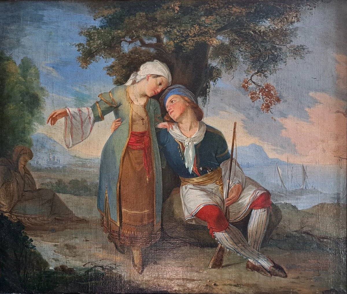 École Française scène Grecque romantique première moitié du XIXe -photo-2