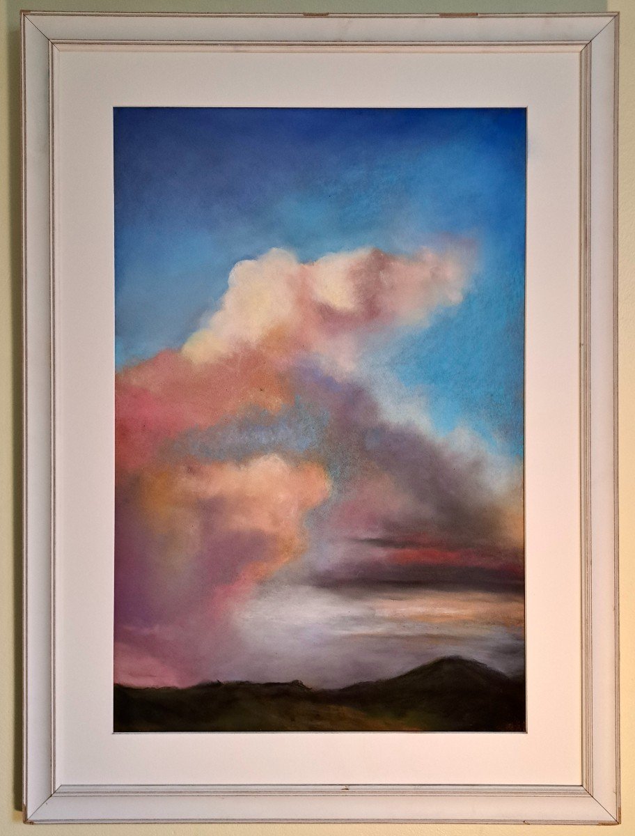 Pastel Sky Study "these Wonderful Clouds"-photo-2