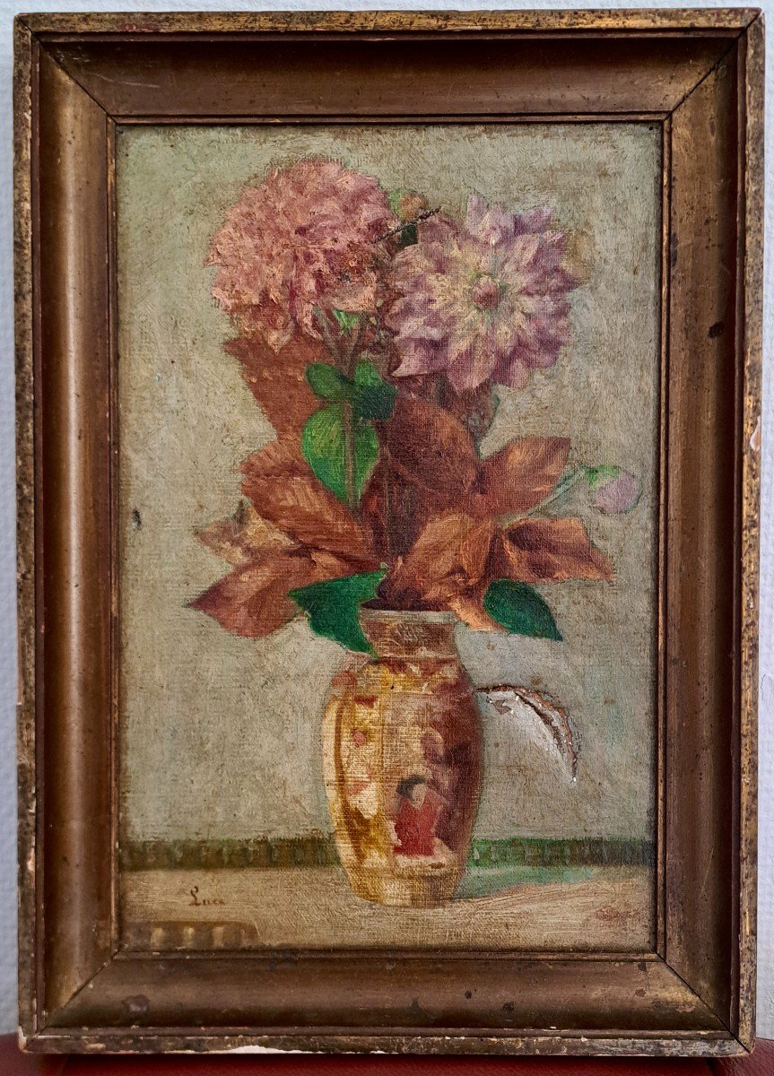 Maximilien Luce (1858-1941) Bouquet Of Flowers Oil On Canvas-photo-2