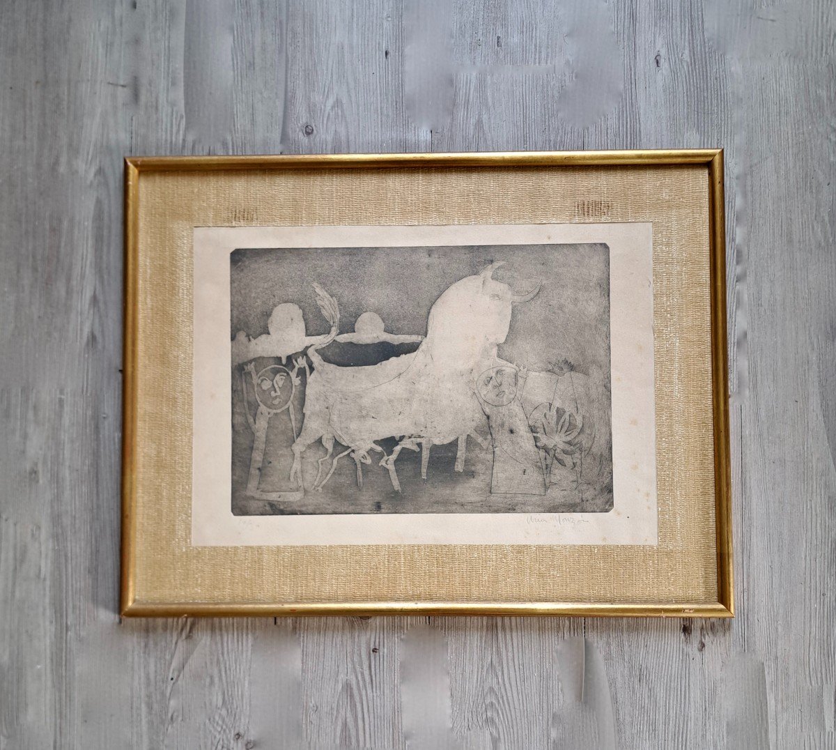 Antonio Uria Monzon (1929-1996) Feria And Bull -photo-1