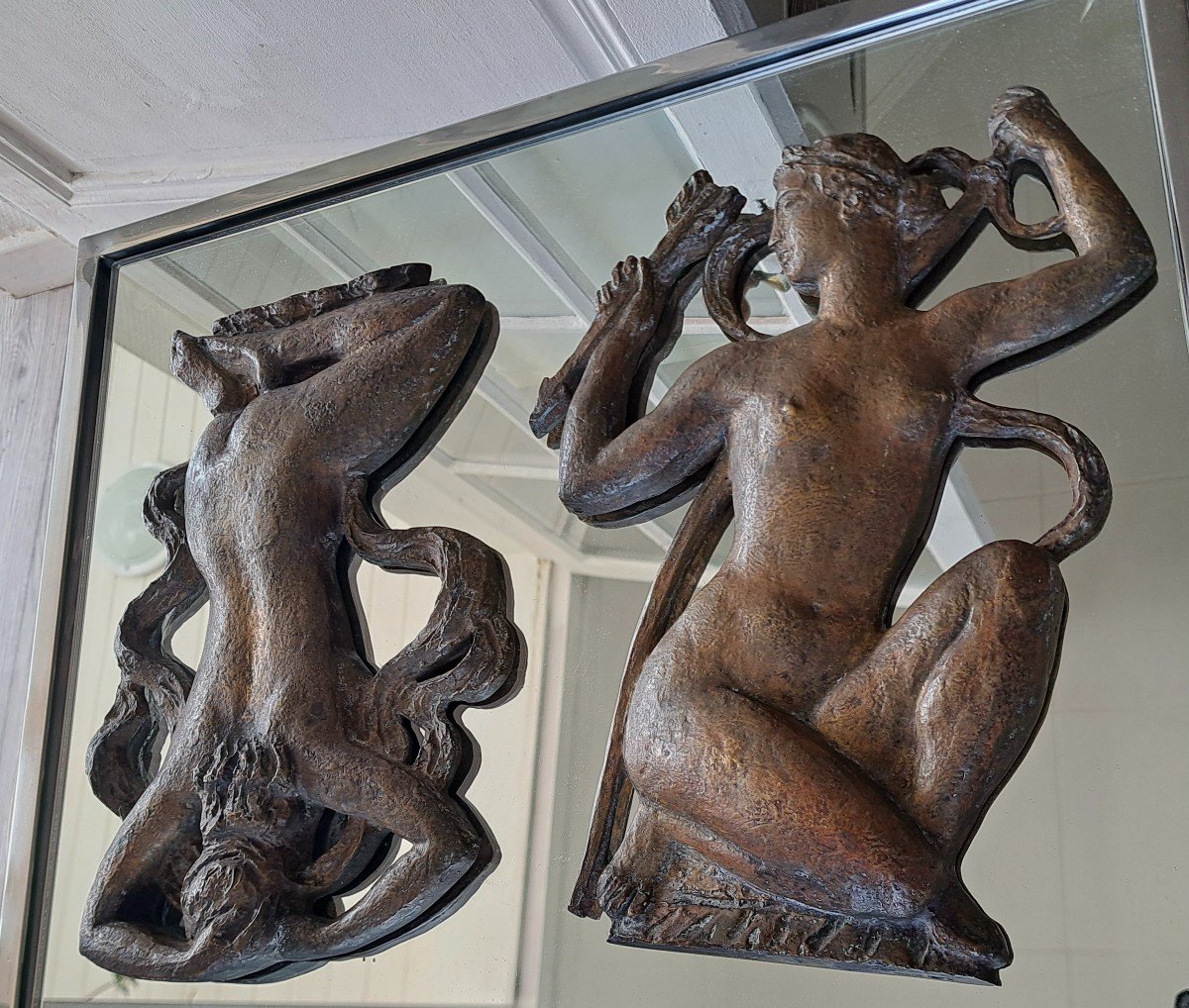 Susse Brothers Founders: Two Bronze Bas-relief Elements From The Art Deco Period 