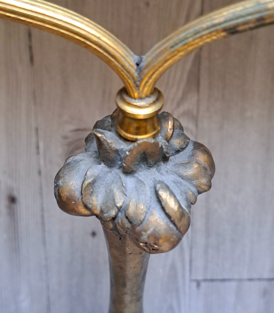 Albert MARIONNET (1852-1910) Lampe d'époque art nouveau en bronze-photo-5
