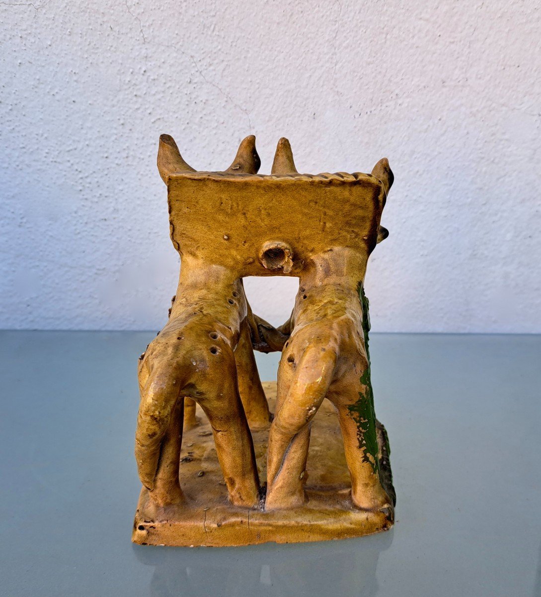 Rosa Ramalho (1888-1977) Sculpture taureaux pique fleurs-photo-2
