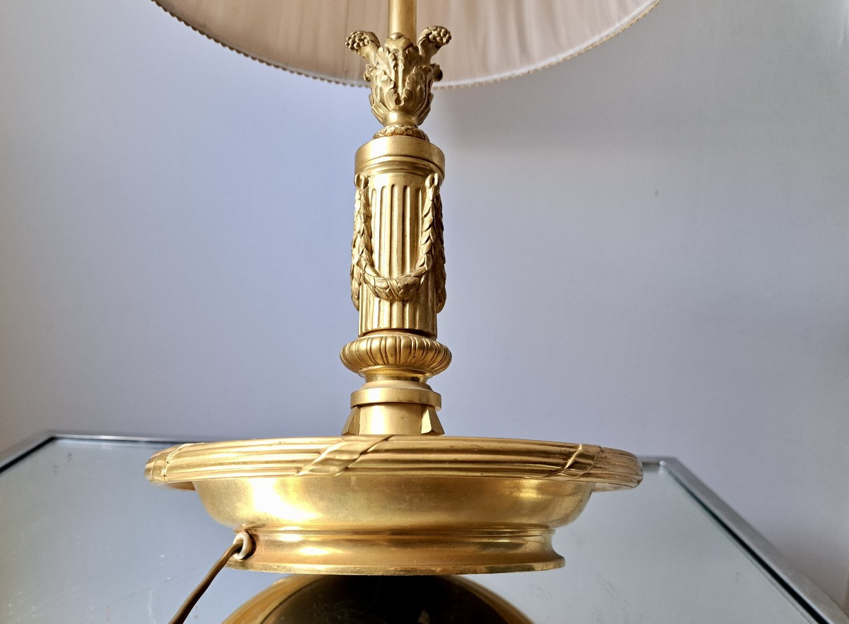 Louis XVI Style Bronze Hot Water Bottle Lamp From The Faubourg Saint Antoine Factory In Paris