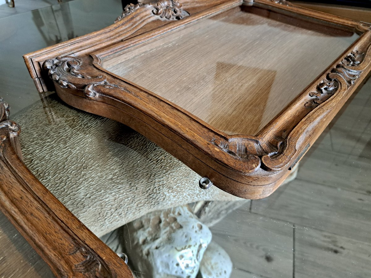 Paire de porte-menus de style Louis XIV travail Liégeois Napoléon III-photo-4