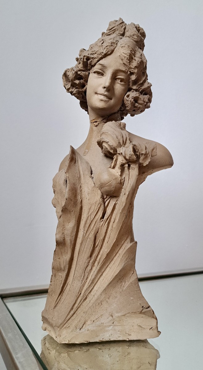 Domenico Mastroianni (1876 &ndash; 1962) Buste de jeune femme 1900 &eacute;cole Italienne-photo-2