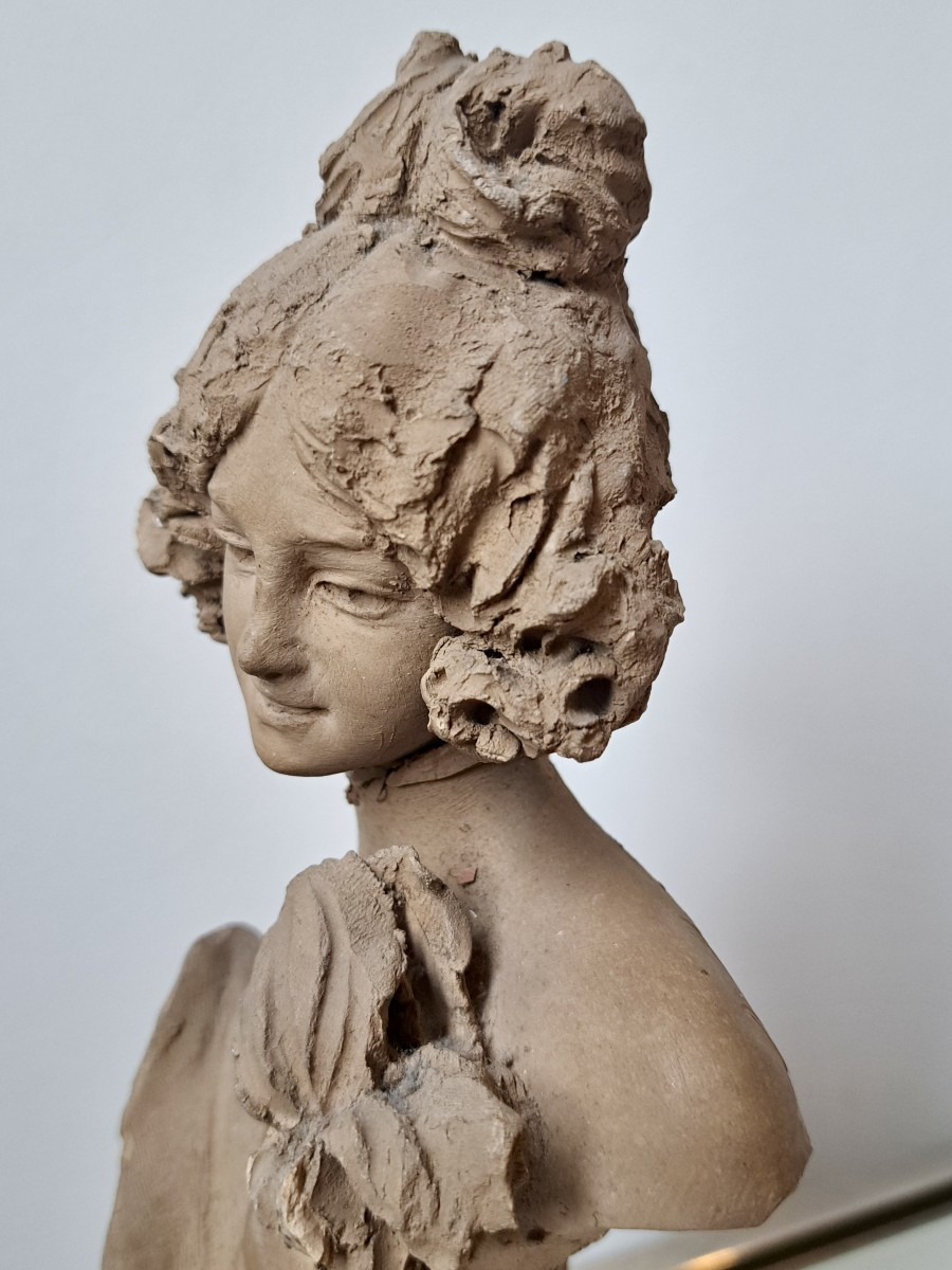 Domenico Mastroianni (1876 &ndash; 1962) Buste de jeune femme 1900 &eacute;cole Italienne