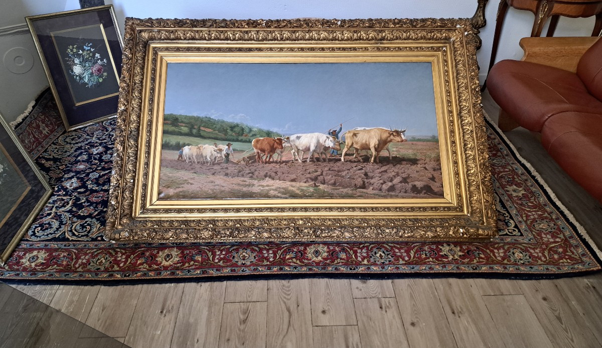 Rosa Bonheur (1822-1899) After The Nivernais Ploughing 155cm X 98cm
