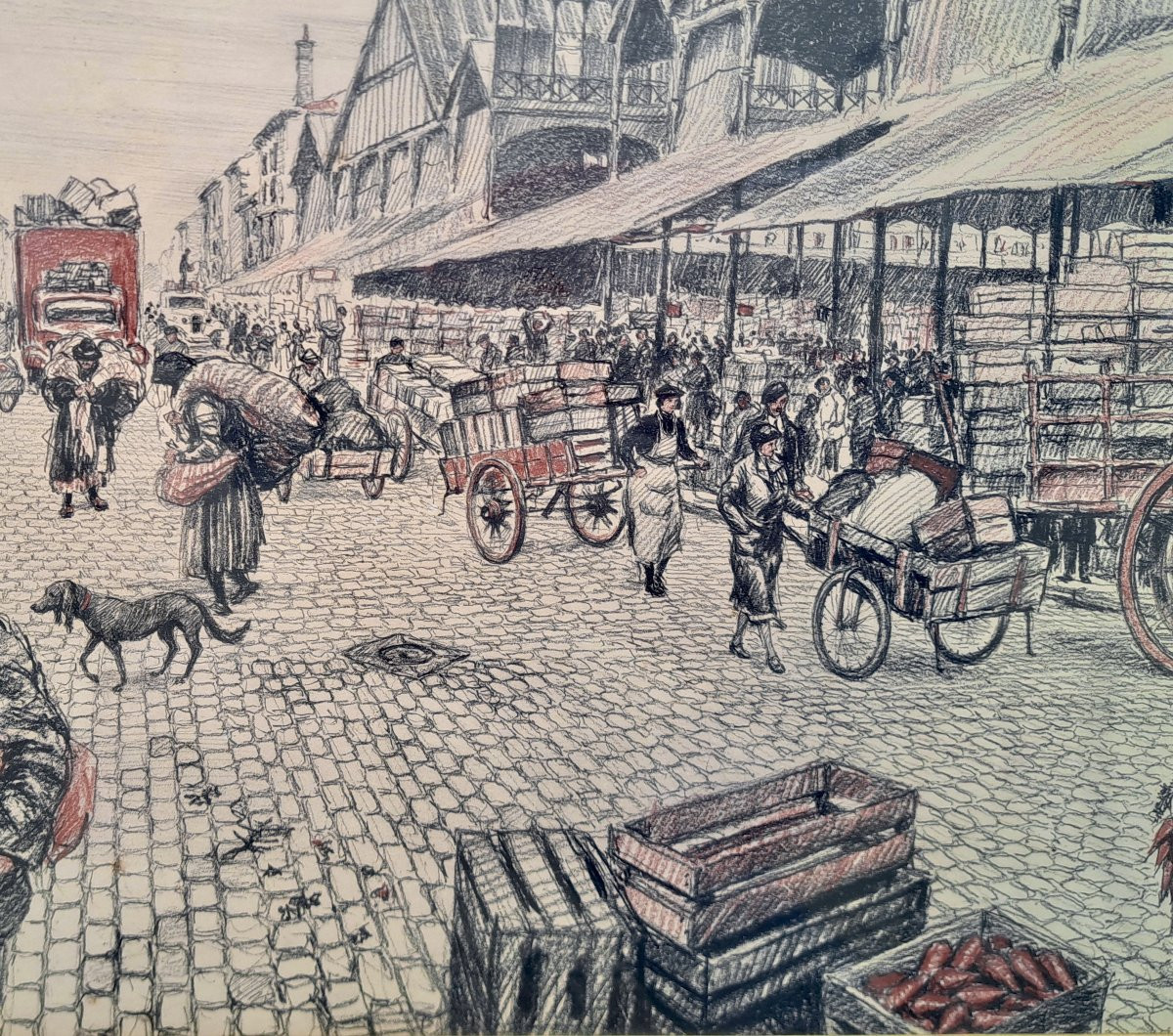 Charles Phillipe (1916-1993) Capuchin Market In Bordeaux-photo-4