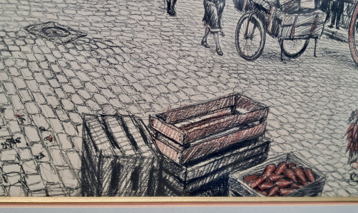Charles Phillipe (1916-1993) Capuchin Market In Bordeaux-photo-5