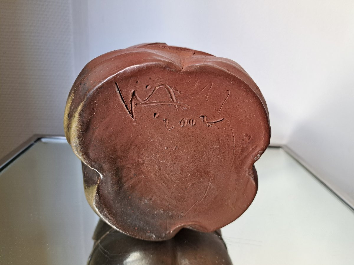 Éric ASTOUL (1954) Vase en grés Atelier de la borne-photo-7