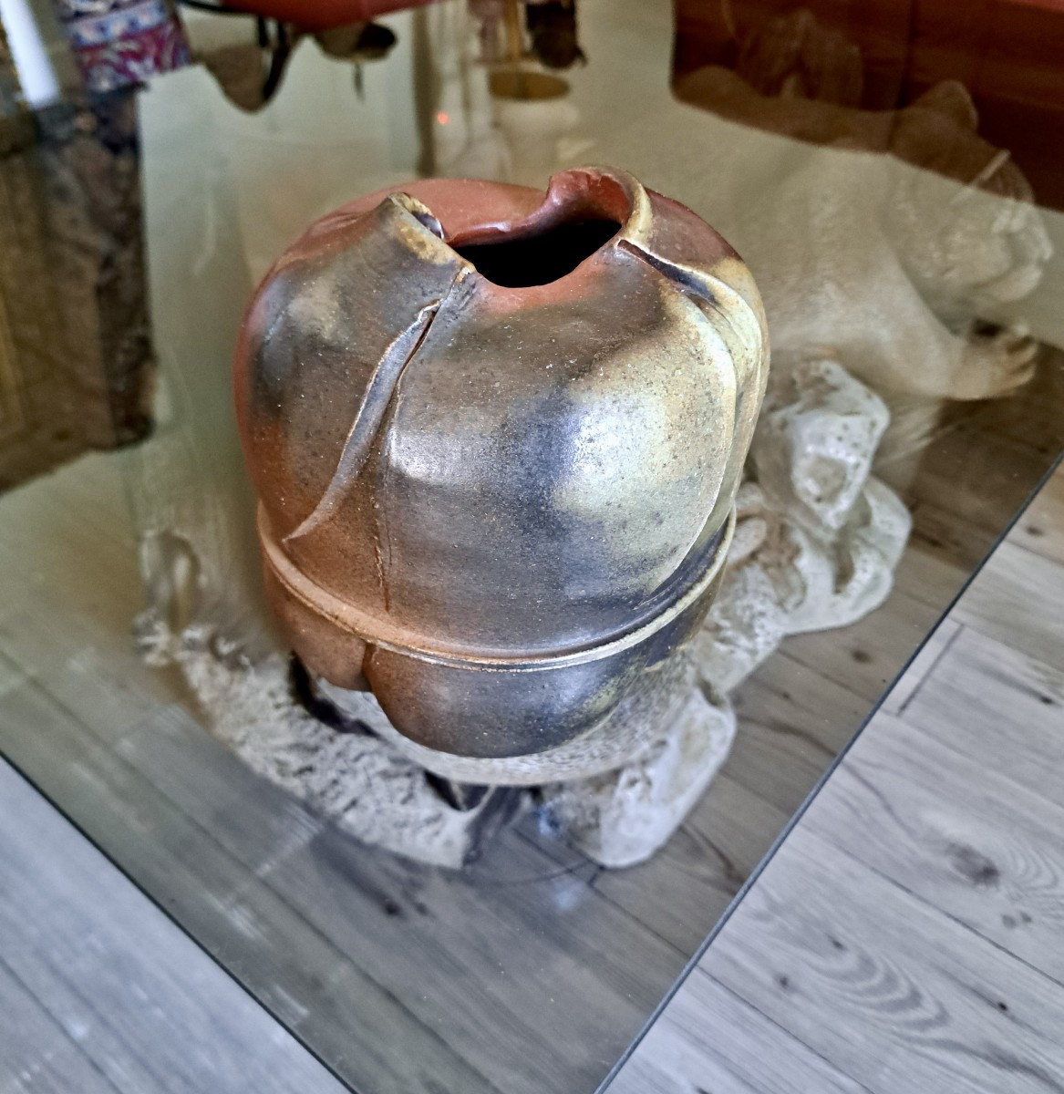 Éric ASTOUL (1954) Vase en grés Atelier de la borne