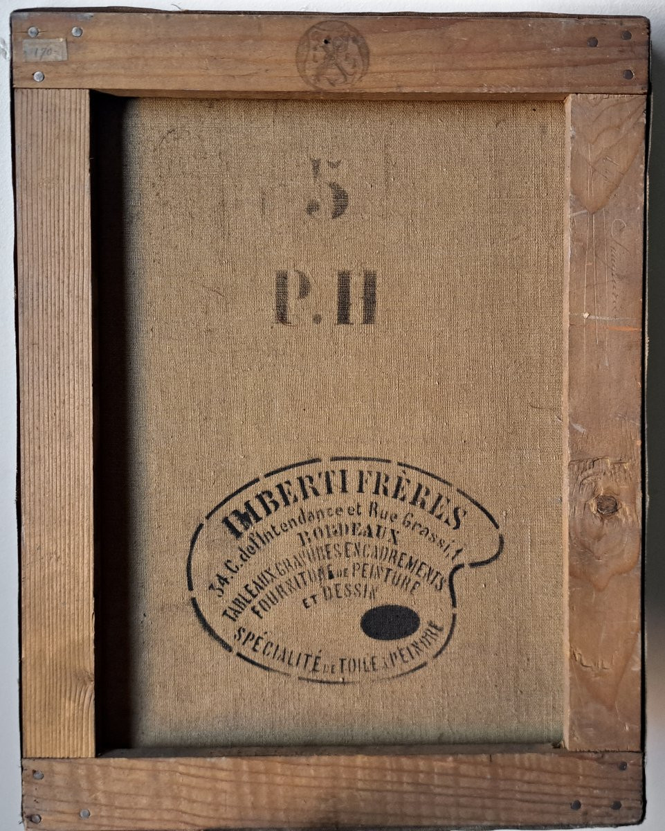 École Française néo-classique portrait d'une femme Italie date et monogramme-photo-4