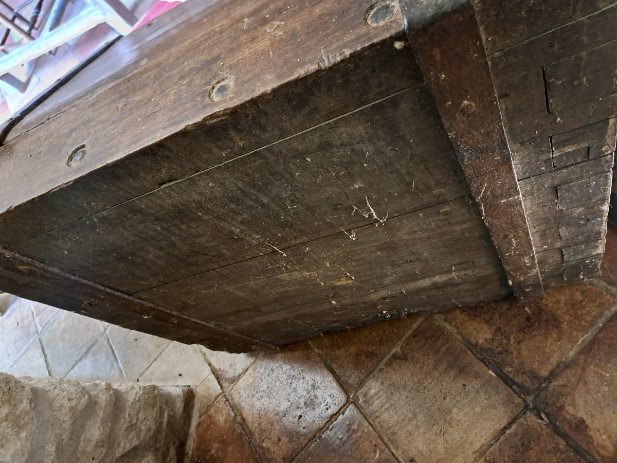  Early Naval Chest In Oak And Wrought Iron, 16th Century-photo-3
