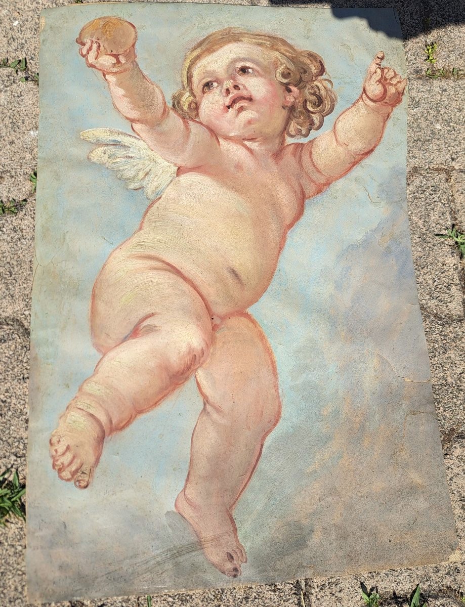École Française putto angelot XIXe -photo-2