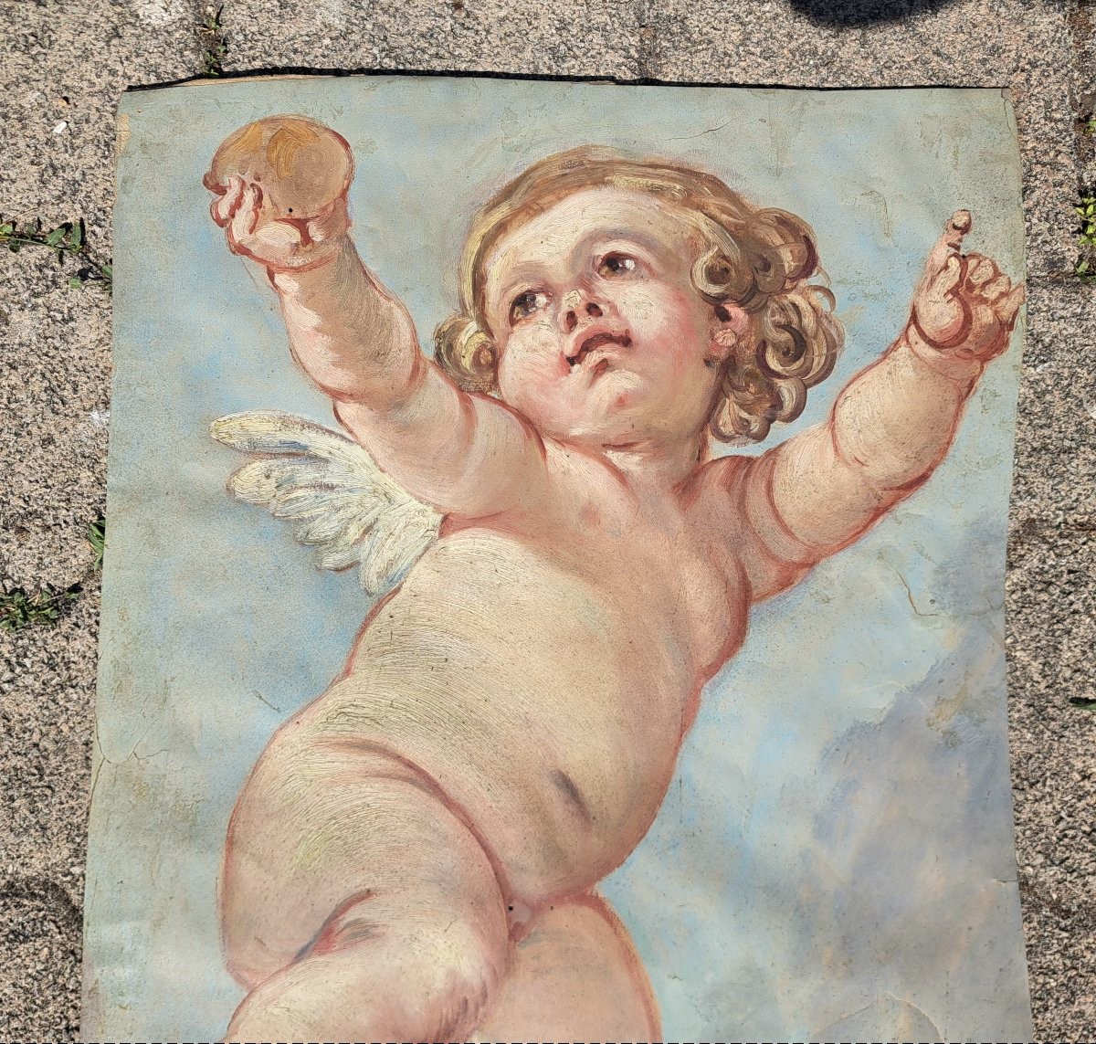 École Française putto angelot XIXe -photo-3