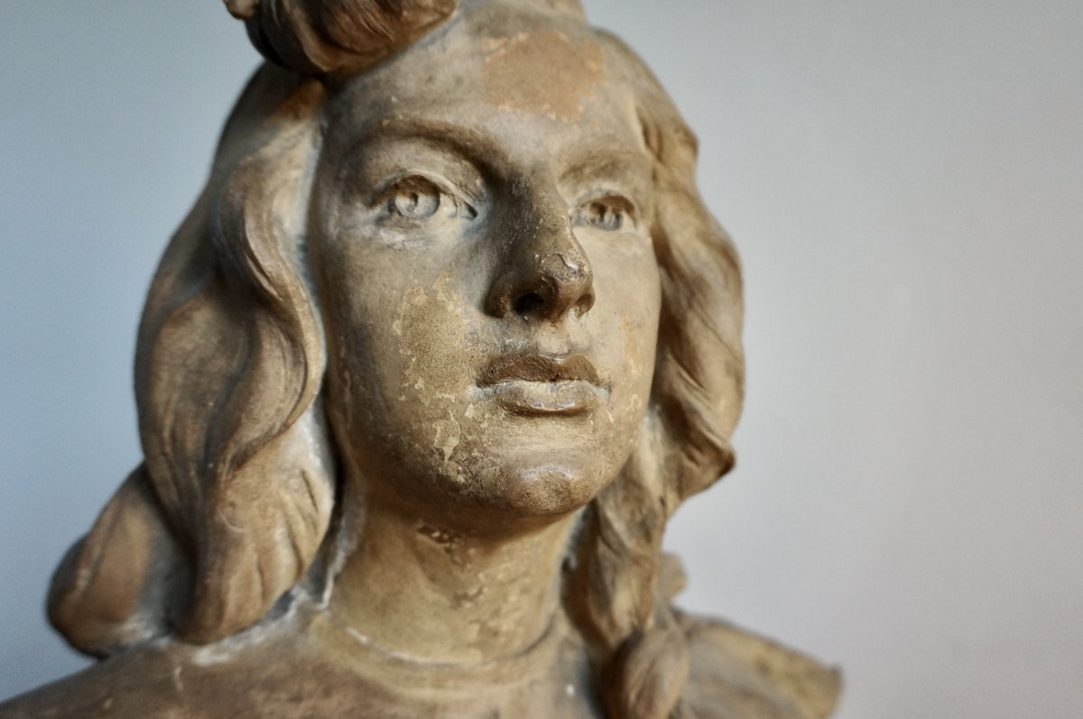  Ranieri Aristide (1880 - 1929) Bust Of A Young Woman With Large Curls-photo-2