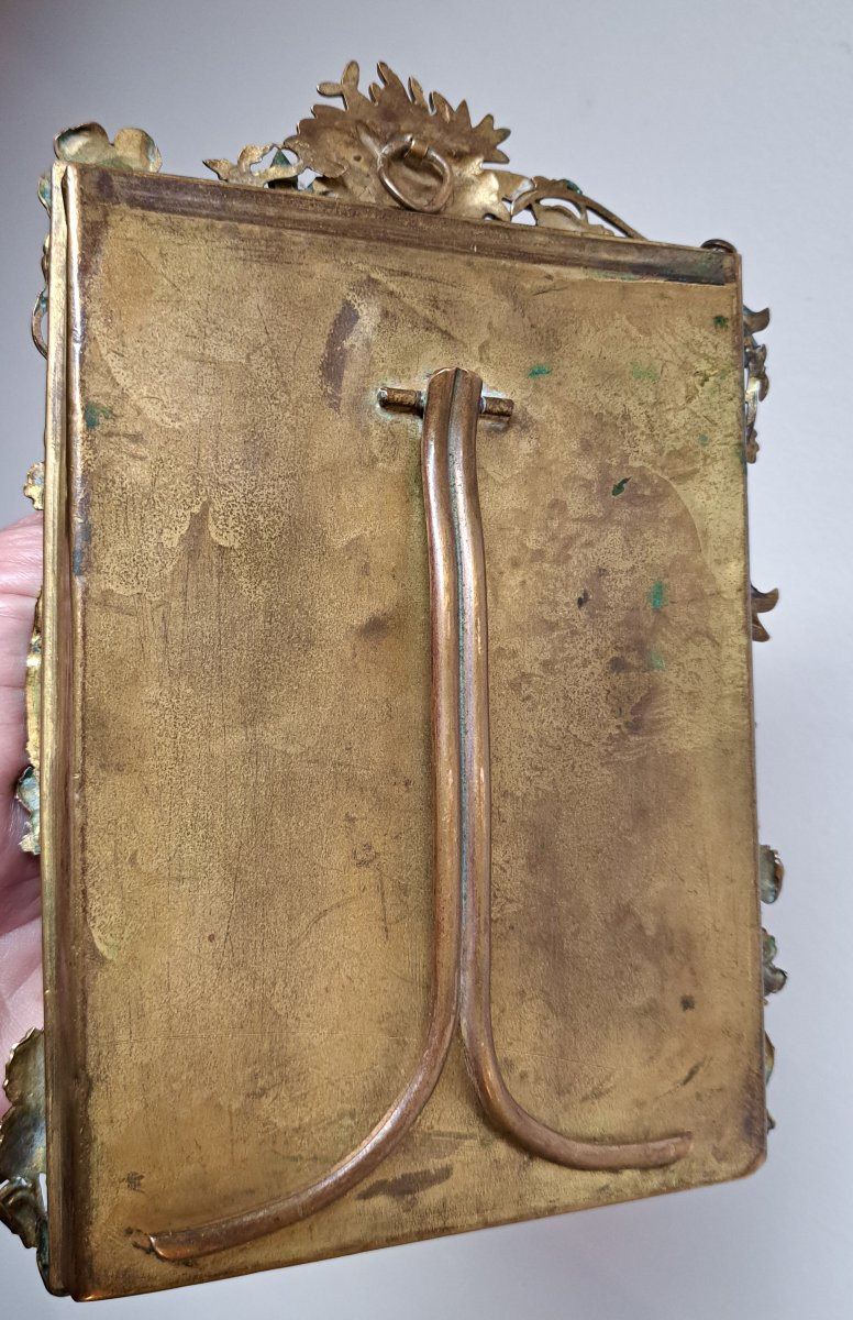 Art Nouveau Bronze Photo Frame, Late 19th Century -photo-4