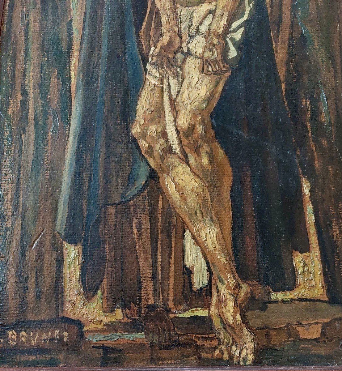 Émile Brunet (1869-1943) école Bordelaise art symbolisme religieux -photo-4
