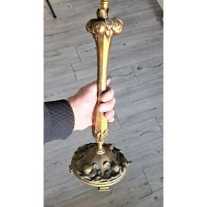 Albert Marionnet (1852-1910) Art Nouveau Period Bronze Lamp
