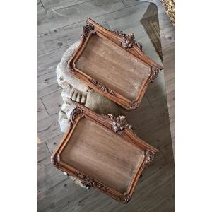 Paire de porte-menus de style Louis XIV travail Li&eacute;geois Napol&eacute;on III