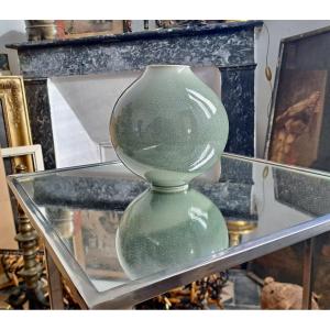 20th Century Celadon Enameled Porcelain Ball Vase
