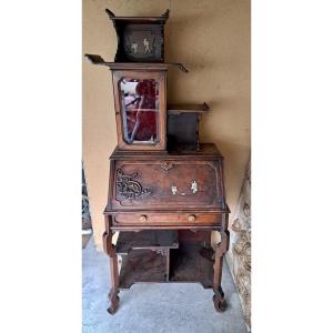 Desk Forming A Display Case With Japanese-style Decor From Viardot, Napoleon III Period