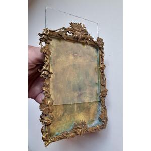 Art Nouveau Bronze Photo Frame, Late 19th Century 