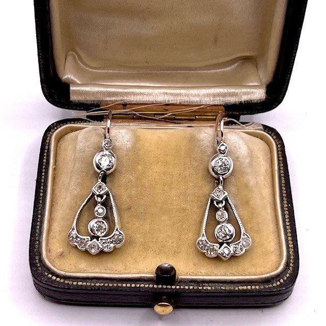 4805. Art Deco Earrings With Diamonds-photo-1