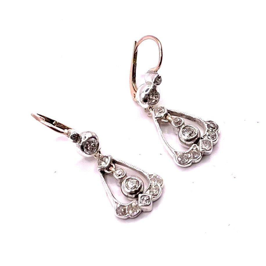 4805. Art Deco Earrings With Diamonds-photo-3