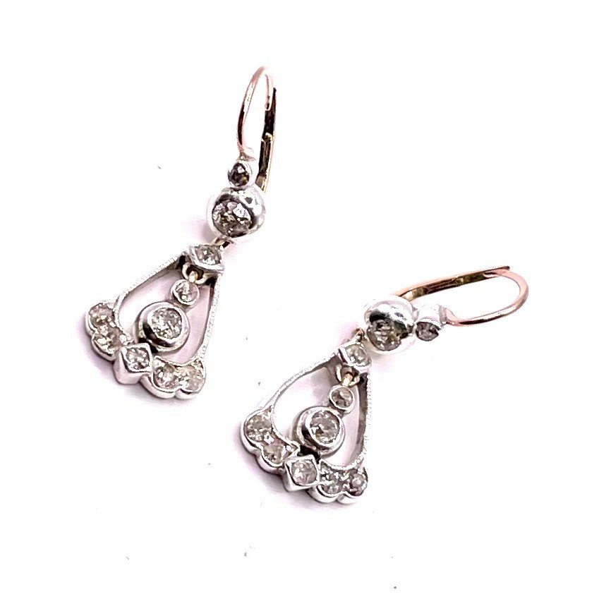 4805. Art Deco Earrings With Diamonds-photo-4