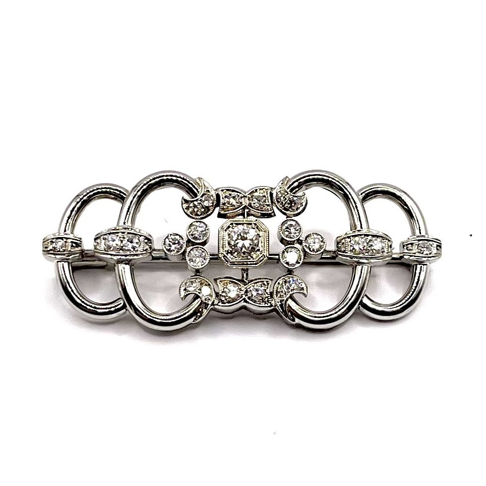 0698. Broche Art Déco avec diamants-photo-1