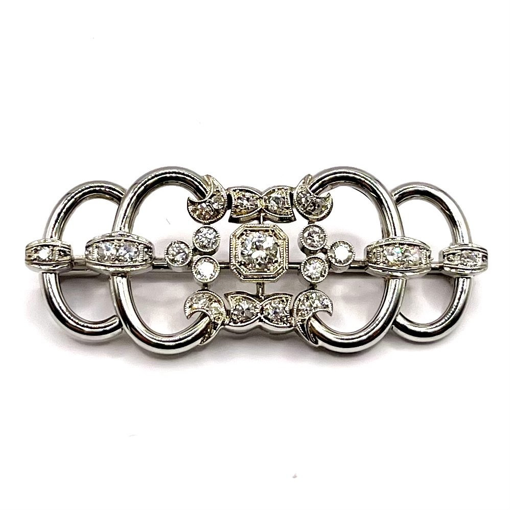 0698. Broche Art Déco avec diamants-photo-4
