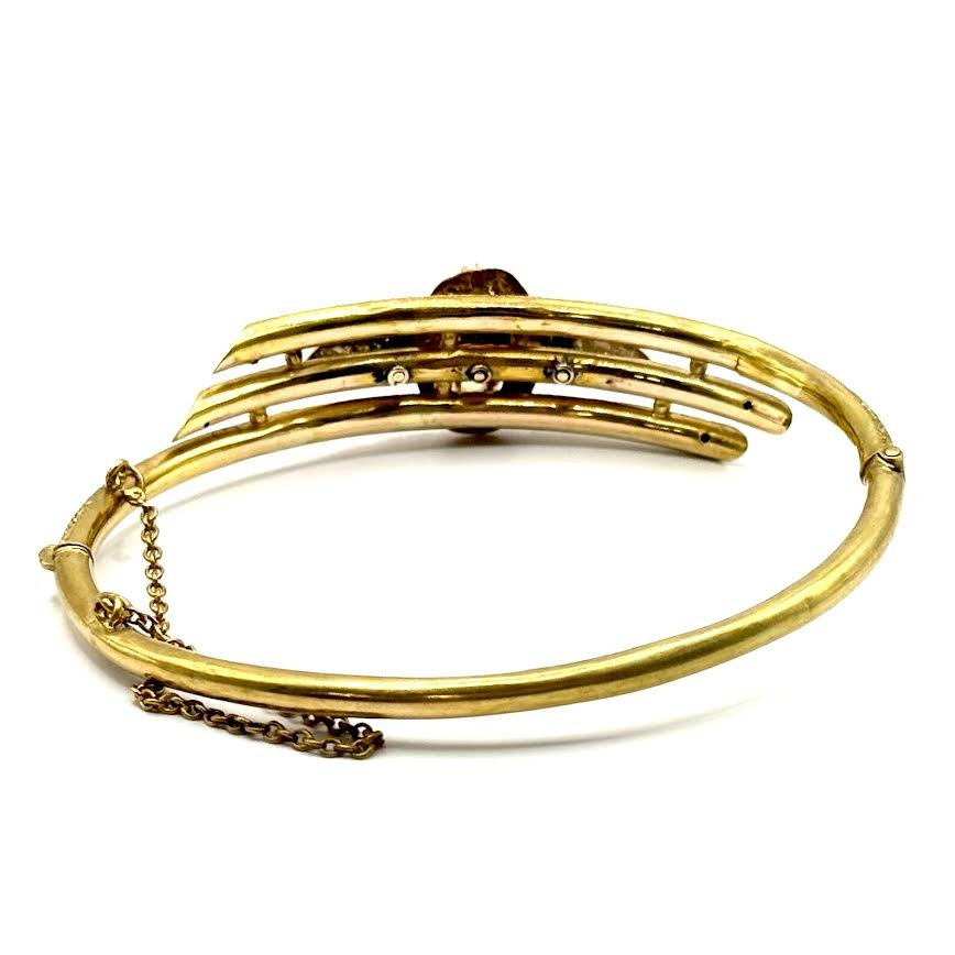 1572. Gold Bracelet With Noble Pale-photo-3