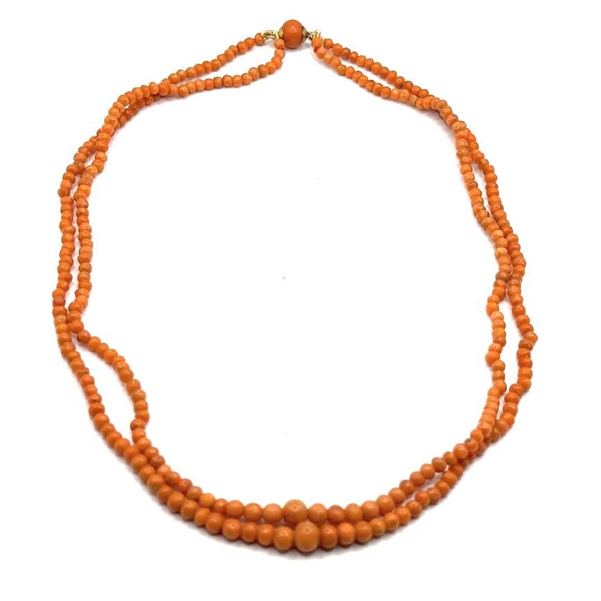 1363. Korlall Necklace With Gold Clasp-photo-2