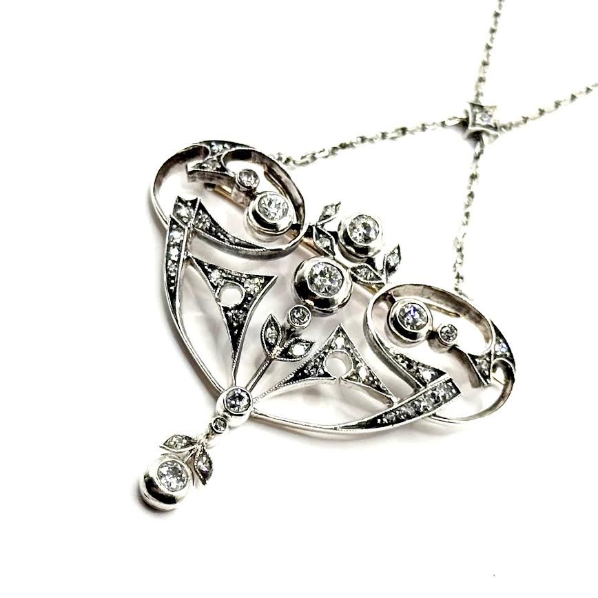 SF. Collier Art Déco Avec Diamants-photo-2