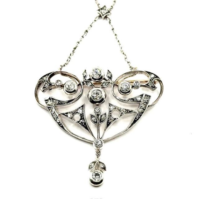 SF. Collier Art Déco Avec Diamants-photo-4